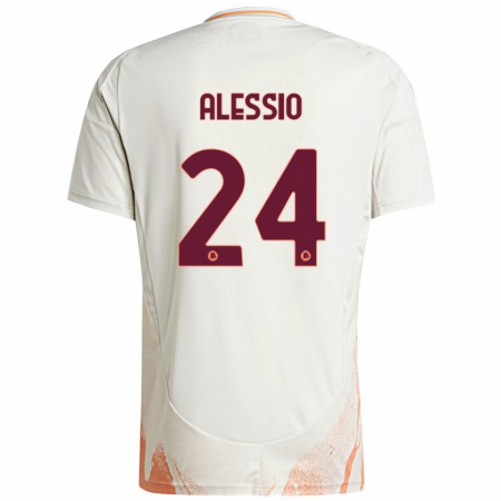 Kandiny Kinderen Filippo Alessio #24 Crème Wit Oranje Uitshirt Uittenue 2024/25 T-Shirt