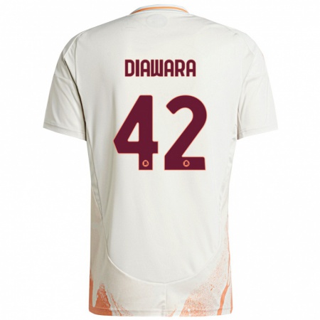 Kandiny Kinderen Amadou Diawara #42 Crème Wit Oranje Uitshirt Uittenue 2024/25 T-Shirt