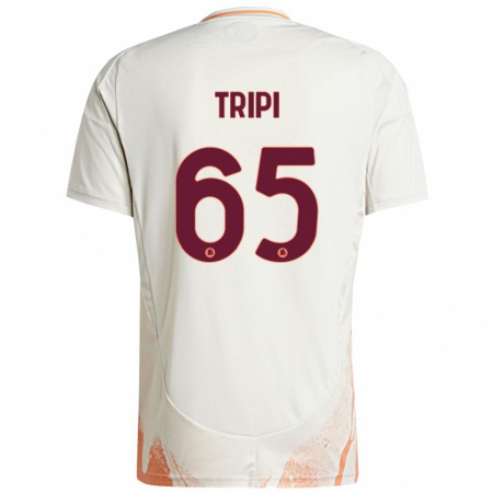 Kandiny Kinderen Filippo Tripi #65 Crème Wit Oranje Uitshirt Uittenue 2024/25 T-Shirt