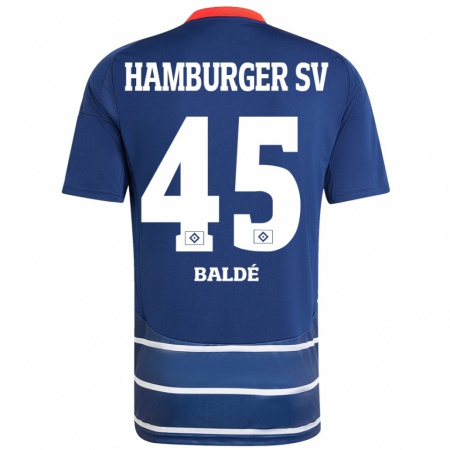 Kandiny Kinderen Fabio Baldé #45 Donkerblauw Uitshirt Uittenue 2024/25 T-Shirt