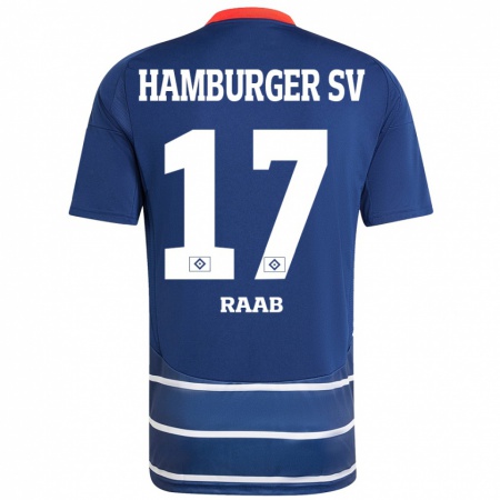 Kandiny Kinder Lotte Raab #17 Dunkelblau Auswärtstrikot Trikot 2024/25 T-Shirt Österreich