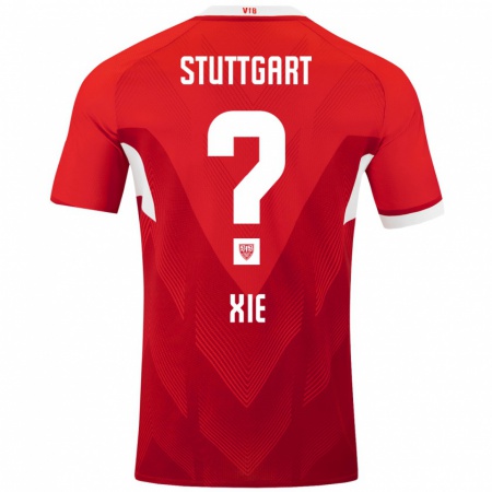 Kandiny Kinder Alexander Xie #0 Rot Weiß Auswärtstrikot Trikot 2024/25 T-Shirt Österreich