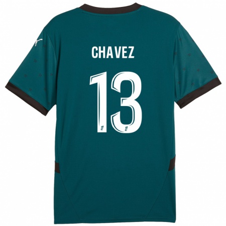 Kandiny Kinderen Jhoanner Chávez #13 Donkergroen Uitshirt Uittenue 2024/25 T-Shirt