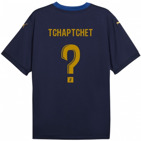 Kandiny Kinderen Arthur Tchaptchet #0 Marineblauw Goud Uitshirt Uittenue 2024/25 T-Shirt