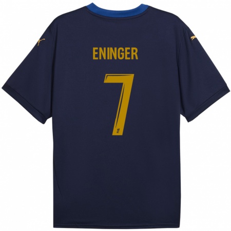 Kandiny Bambino Maglia Thelma Eninger #7 Blu Navy Kit Gara Away 2024/25 Maglietta