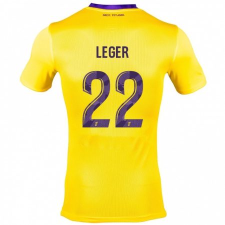 Kandiny Kinderen Christelle Léger #22 Geel Paars Uitshirt Uittenue 2024/25 T-Shirt