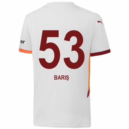 Kandiny Kinderen Barış Alper Yılmaz #53 Wit Geel Rood Uitshirt Uittenue 2024/25 T-Shirt