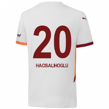 Kandiny Kinderen Arda Hacısalihoğlu #20 Wit Geel Rood Uitshirt Uittenue 2024/25 T-Shirt