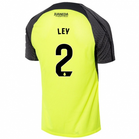 Kandiny Bambino Maglia Yuzún Ley #2 Verde Fluorescente Nero Kit Gara Away 2024/25 Maglietta