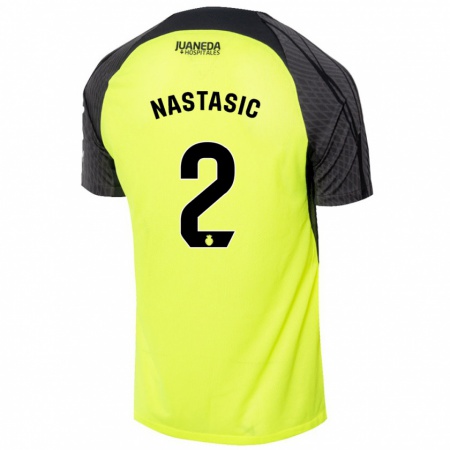 Kandiny Kinderen Matija Nastasic #2 Fluorescerend Groen Zwart Uitshirt Uittenue 2024/25 T-Shirt