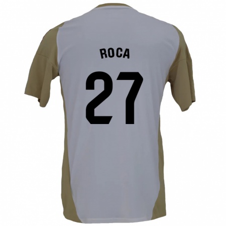 Kandiny Kinderen Joel Roca #27 Bruin Wit Uitshirt Uittenue 2024/25 T-Shirt