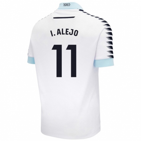 Kandiny Kinderen Iván Alejo #11 Wit Blauw Uitshirt Uittenue 2024/25 T-Shirt