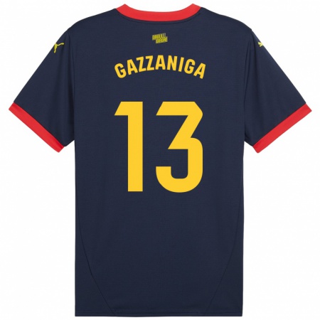 Kandiny Kinderen Paulo Gazzaniga #13 Marineblauw Uitshirt Uittenue 2024/25 T-Shirt