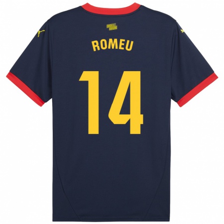 Kandiny Kinderen Oriol Romeu #14 Marineblauw Uitshirt Uittenue 2024/25 T-Shirt