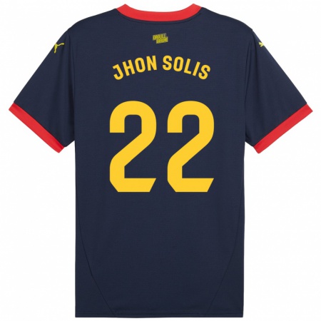 Kandiny Kinderen Jhon Solís #22 Marineblauw Uitshirt Uittenue 2024/25 T-Shirt