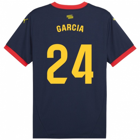 Kandiny Kinderen Borja García #24 Marineblauw Uitshirt Uittenue 2024/25 T-Shirt