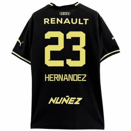 Kandiny Kinder Abel Hernández #23 Schwarz Gelb Auswärtstrikot Trikot 2024/25 T-Shirt Österreich