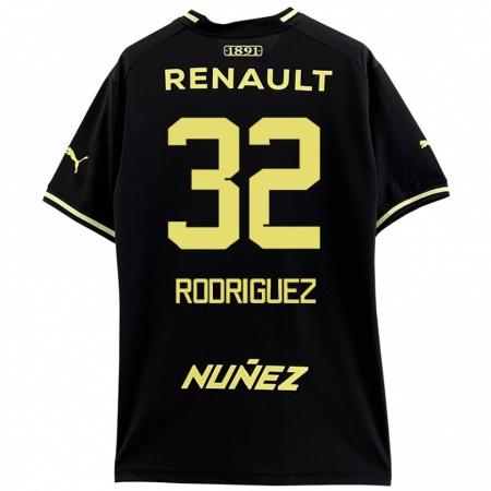 Kandiny Kinderen Randall Rodríguez #32 Zwart Geel Uitshirt Uittenue 2024/25 T-Shirt