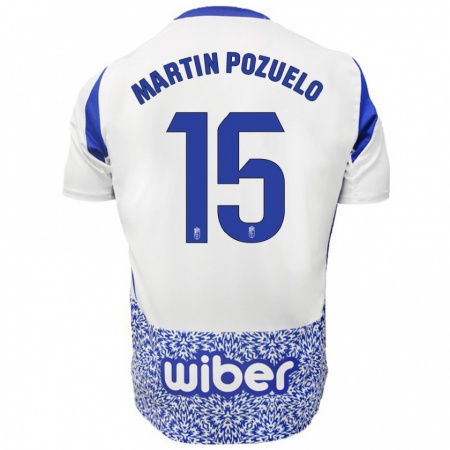 Kandiny Kinderen Esther Martín-Pozuelo #15 Wit Blauw Uitshirt Uittenue 2024/25 T-Shirt