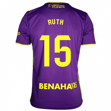 Kandiny Kinderen Ruth #15 Paars Geel Uitshirt Uittenue 2024/25 T-Shirt