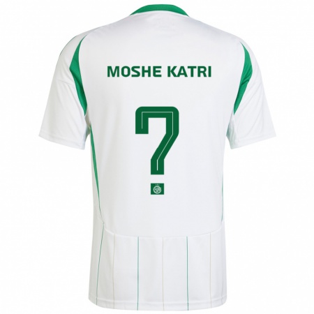 Kandiny Bambino Maglia Roy Moshe Katri #0 Bianco Verde Kit Gara Away 2024/25 Maglietta