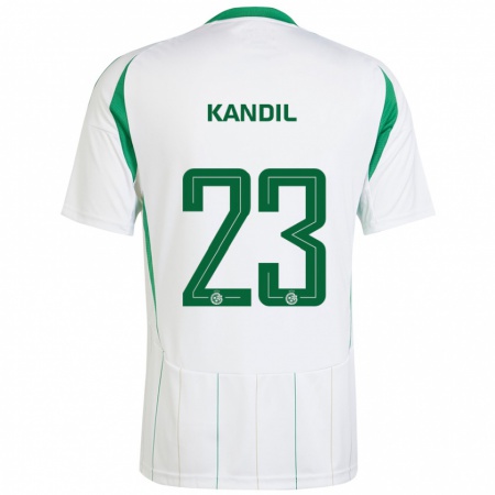 Kandiny Kinderen Maor Kandil #23 Witgroen Uitshirt Uittenue 2024/25 T-Shirt