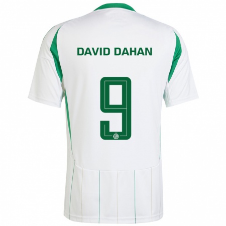 Kandiny Kinderen Omer David Dahan #9 Witgroen Uitshirt Uittenue 2024/25 T-Shirt