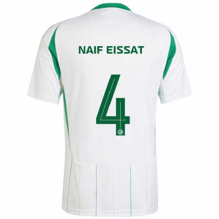 Kandiny Kinderen Lisav Naif Eissat #4 Witgroen Uitshirt Uittenue 2024/25 T-Shirt