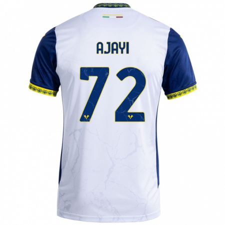 Kandiny Kinderen Junior Ajayi #72 Witblauw Uitshirt Uittenue 2024/25 T-Shirt