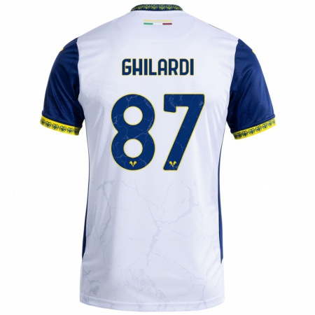 Kandiny Kinderen Daniele Ghilardi #87 Witblauw Uitshirt Uittenue 2024/25 T-Shirt