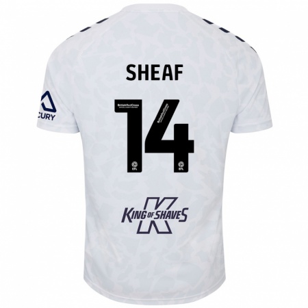 Kandiny Bambino Maglia Ben Sheaf #14 Bianco Kit Gara Away 2024/25 Maglietta