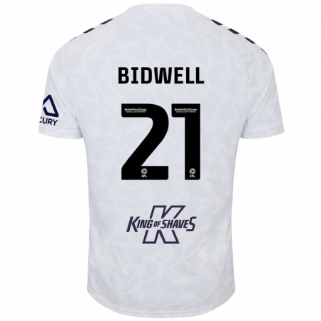 Kandiny Kinderen Jake Bidwell #21 Wit Uitshirt Uittenue 2024/25 T-Shirt