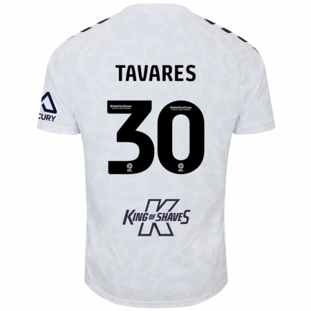 Kandiny Bambino Maglia Fábio Tavares #30 Bianco Kit Gara Away 2024/25 Maglietta