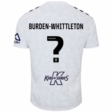 Kandiny Bambino Maglia Charlie Burden-Whittleton #0 Bianco Kit Gara Away 2024/25 Maglietta