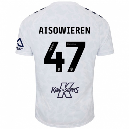 Kandiny Kinderen Evan Eghosa Aisowieren #47 Wit Uitshirt Uittenue 2024/25 T-Shirt