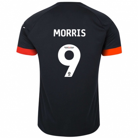 Kandiny Kinderen Carlton Morris #9 Zwart Oranje Uitshirt Uittenue 2024/25 T-Shirt