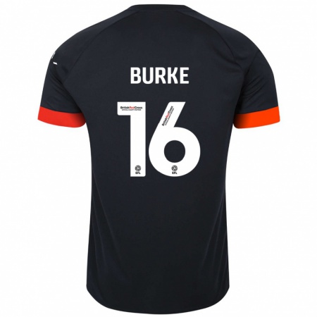 Kandiny Kinderen Reece Burke #16 Zwart Oranje Uitshirt Uittenue 2024/25 T-Shirt