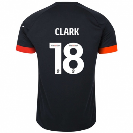 Kandiny Kinderen Jordan Clark #18 Zwart Oranje Uitshirt Uittenue 2024/25 T-Shirt