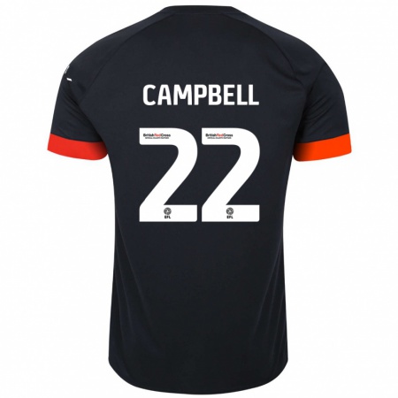 Kandiny Bambino Maglia Allan Campbell #22 Nero Arancione Kit Gara Away 2024/25 Maglietta