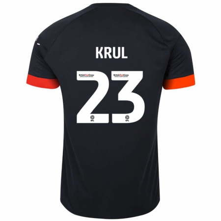 Kandiny Bambino Maglia Tim Krul #23 Nero Arancione Kit Gara Away 2024/25 Maglietta