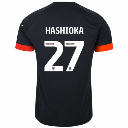 Kandiny Kinderen Daiki Hashioka #27 Zwart Oranje Uitshirt Uittenue 2024/25 T-Shirt