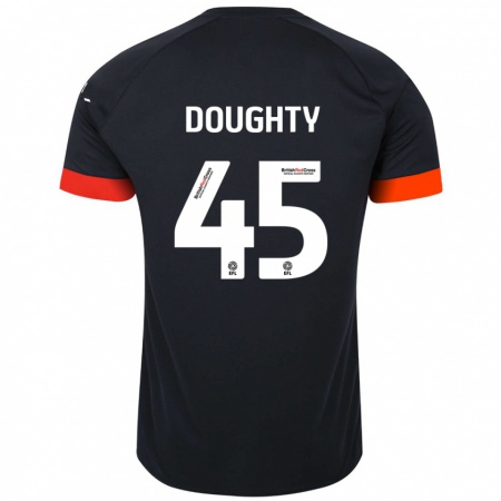 Kandiny Kinderen Alfie Doughty #45 Zwart Oranje Uitshirt Uittenue 2024/25 T-Shirt