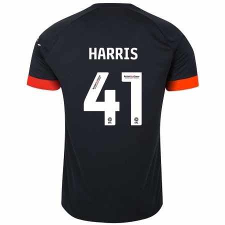 Kandiny Niño Camiseta Taylan Harris #41 Negro Naranja 2ª Equipación 2024/25 La Camisa México