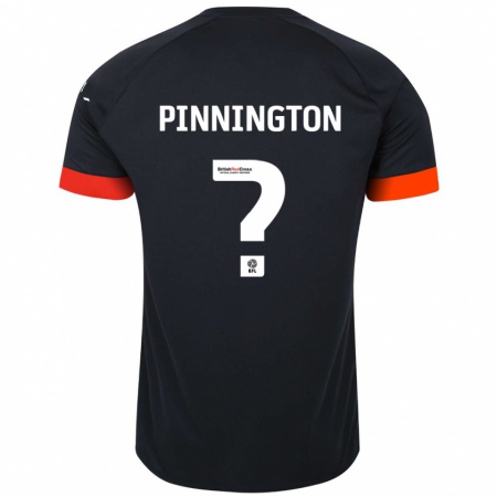 Kandiny Bambino Maglia Jacob Pinnington #0 Nero Arancione Kit Gara Away 2024/25 Maglietta