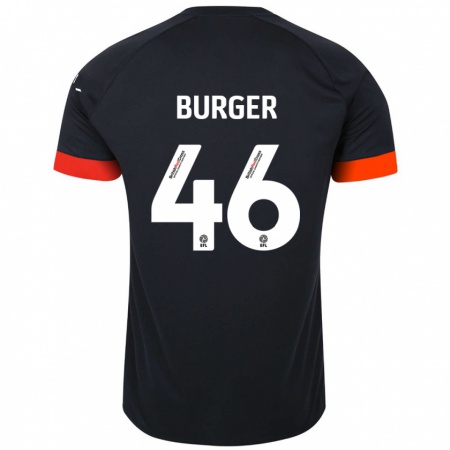 Kandiny Kinderen Jake Burger #46 Zwart Oranje Uitshirt Uittenue 2024/25 T-Shirt