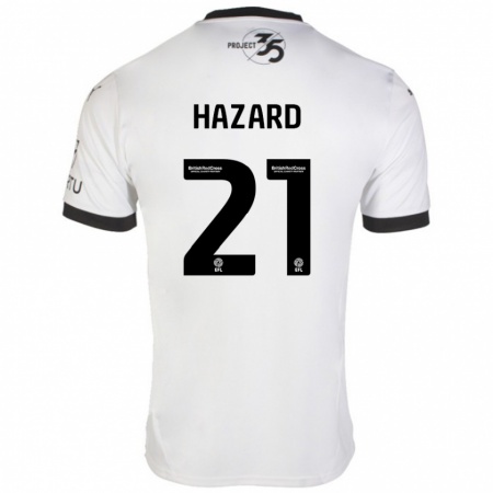 Kandiny Kinder Conor Hazard #21 Weiß Schwarz Auswärtstrikot Trikot 2024/25 T-Shirt Österreich