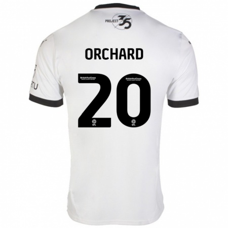 Kandiny Bambino Maglia Fern Orchard #20 Bianco Nero Kit Gara Away 2024/25 Maglietta