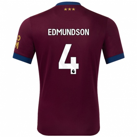 Kandiny Kinderen George Edmundson #4 Bruin Uitshirt Uittenue 2024/25 T-Shirt