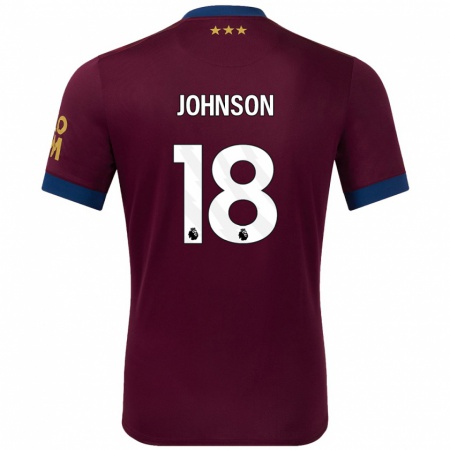 Kandiny Kinderen Ben Johnson #18 Bruin Uitshirt Uittenue 2024/25 T-Shirt