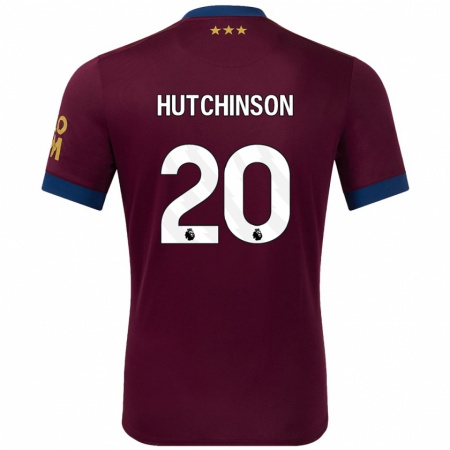 Kandiny Kinderen Omari Hutchinson #20 Bruin Uitshirt Uittenue 2024/25 T-Shirt